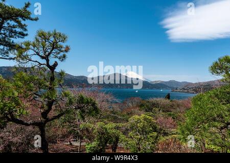 Ashi See, Berg Fuji, Hakone, Fuji-Hakone-Izu Nationalpark, Japan Stockfoto