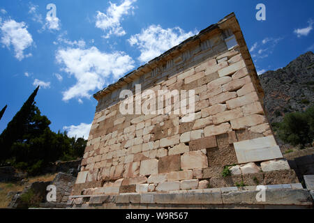 Heilige Weg bei Delphi in Griechenland Stockfoto