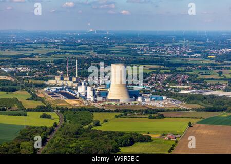 Luftaufnahme, EON Kraftwerk Datteln 4, Datteln, Ruhrgebiet, Nordrhein-Westfalen, Deutschland Stockfoto