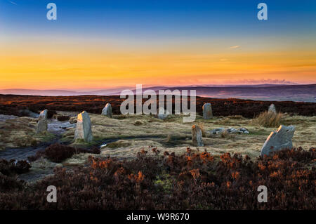 Zwölf Apostel. Ilkley Moor. Yorkshire Stockfoto