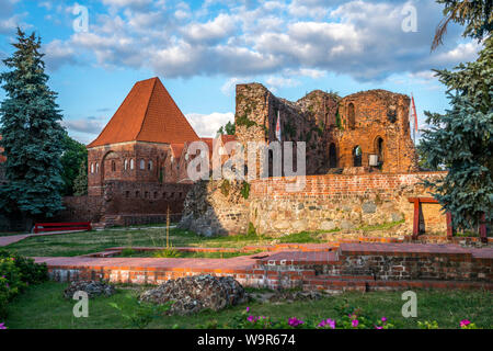 Ruine der Ordensburg Thorn des Deutschen Ritterordens, Torun, Polen, Europa | Ruinen der Toruñ Schloss des Deutschen Ordens, Torun, Polen, Europ. Stockfoto