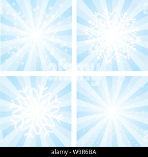 Sammlungen von Weihnachten Hintergründe mit Schneeflocken Stock Vektor