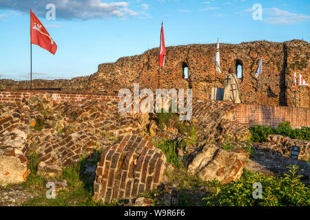 Ruine der Ordensburg Thorn des Deutschen Ritterordens, Torun, Polen, Europa | Ruinen der Torun Schloss des Deutschen Ordens, Torun, Polen, Europ. Stockfoto