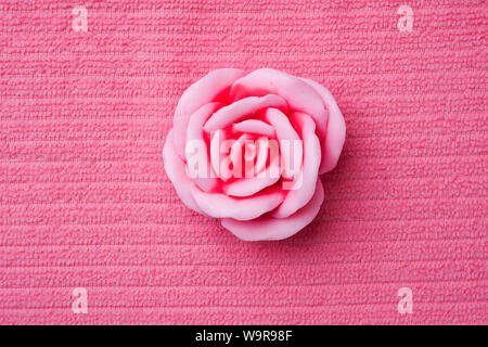 Handgemachte rosenseife. Konzept Spa Kosmetik und Sauberkeit kopieren. Stockfoto