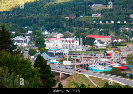 Alma, Ansicht vom oberen Salmon River Trail, Fundy Nationalpark, New Brunswick, Kanada Stockfoto