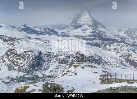 Matterhorn, Blick vom Gornergrat, Wallis, Schweiz Stockfoto