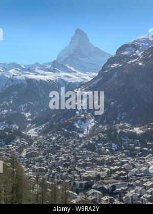 Matterhorn, Zermatt, Wallis, Schweiz Stockfoto