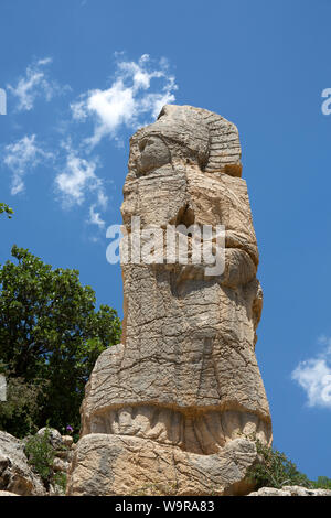 Statue in Arsameia antike Stadt Adiyaman. Stockfoto