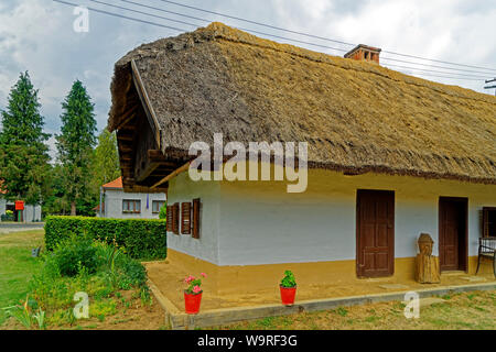 Örség, Wächterregion, Heimatmuseum, Nagyrákosi Tájház Kovácsműhely, Reetdach, Stockfoto