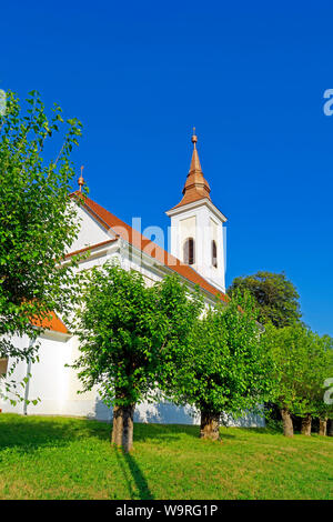 Europa, Ungarn, Ungarn, Magyarország, HU, Westtransdanubien, Szalafő, Templomszer, Örség, Wächterregion, Kirche, Szalafői Református Egyházközség tem Stockfoto