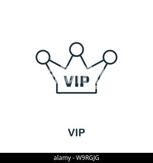 Vip-outline-Symbol. Thin Line Konzept Element aus dem Tourismus icons Collection. Kreative VIP-Symbol für mobile Apps und Internetnutzung Stock Vektor