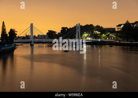 Asien, Asien, Südostasien, Vietnam, Süd-, Binh Thuan Provinz, Phan Thiet, River Bridge *** Local Caption *** Stockfoto