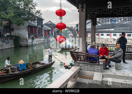 Asien, China, Chinesisch, Volksrepublik, Huzhou, Nanxun Altstadt, Watertown, *** Local Caption *** Stockfoto