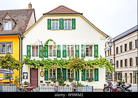 Iphofen (Franken, Deutschland): Stadtbild; Iphofen (Deutschland, Franken, Bayern): historische Stadtbild, Stockfoto