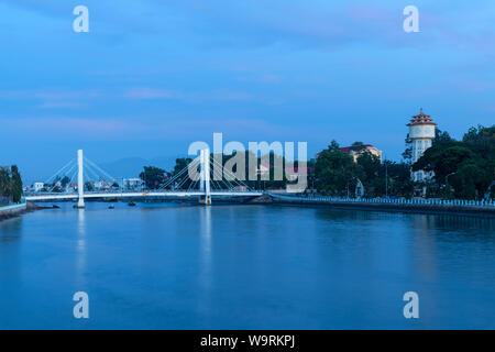 Asien, Asien, Südostasien, Vietnam, Süd-, Binh Thuan Provinz, Phan Thiet, River Bridge, *** Local Caption *** Stockfoto