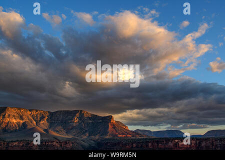 North America, American, USA, Wüste Südwesten, Colorado Plateau, Arizona, der Grand Canyon National Park, North Rim, Toroweap Point, Thunder Storm*** Lo Stockfoto