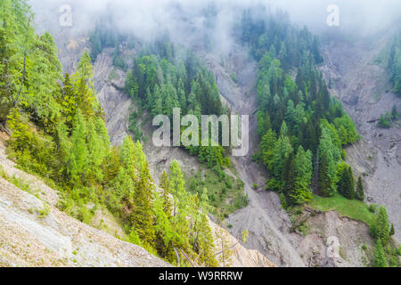 Landschaft in der Nähe von Sauris di Sotto, Friaul-Julisch Venetien, Italien Stockfoto