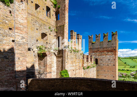 Castell Arquato in Nord Italien Stockfoto