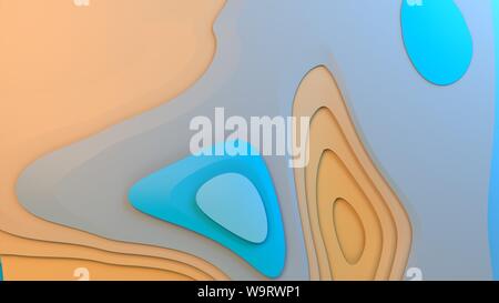 3D-Rendering abstrakte Minimalismus Canyons der Erde farbige analog Farbton Programme kostenlose Farben grafik design Resource verrückt Verrückte bizarre Stockfoto