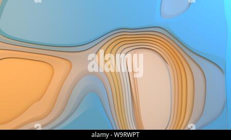 3D-Rendering abstrakte Minimalismus Canyons der Erde farbige analog Farbton Programme kostenlose Farben grafik design Resource verrückt Verrückte bizarre Stockfoto