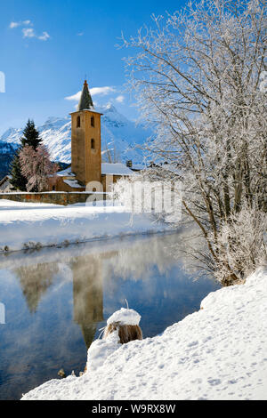 St. Lorenz Kirche, Sils/GR, Schweiz, 30063561 *** Local Caption *** Stockfoto