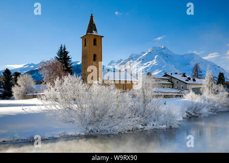 St. Lorenz Kirche, Sils/GR, Schweiz, 30063556 Stockfoto