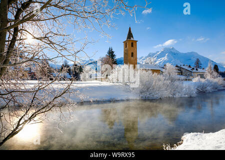 St. Lorenz Kirche, Sils/GR, Schweiz, 30063559 *** Local Caption *** Stockfoto