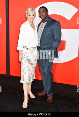 WESTWOOD, CA - 14. August: Nicole Boyd (L) und Sam Richardson die Premiere von Universal Pictures' 'Guten Jungs' im Regency Dorf Theater besuchen am 14. August 2019 in Westwood, Kalifornien. Stockfoto