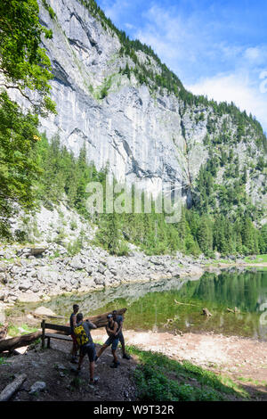 Grundlsee: See Kammersee, Quelle der Traun in Ausseerland-Salzkammergut, Steiermark, Steiermark, Österreich Stockfoto