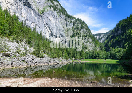 Grundlsee: See Kammersee, Quelle der Traun in Ausseerland-Salzkammergut, Steiermark, Steiermark, Österreich Stockfoto