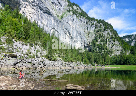 Grundlsee: See Kammersee, Quelle der Traun in Ausseerland-Salzkammergut, Steiermark, Steiermark, Österreich Stockfoto