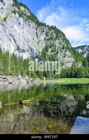 Grundlsee: See Kammersee, Quelle der Traun in Ausseerland-Salzkammergut, Steiermark, Steiermark, Österreich Stockfoto