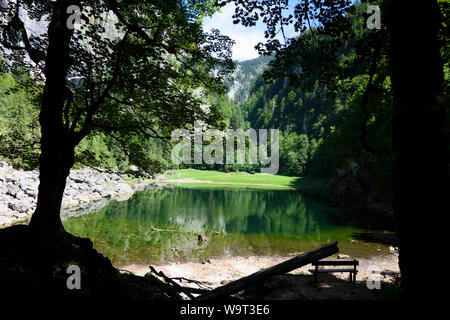 Grundlsee: See Kammersee, Quelle der Traun in Ausseerland-Salzkammergut, Steiermark, Steiermark, Österreich Stockfoto