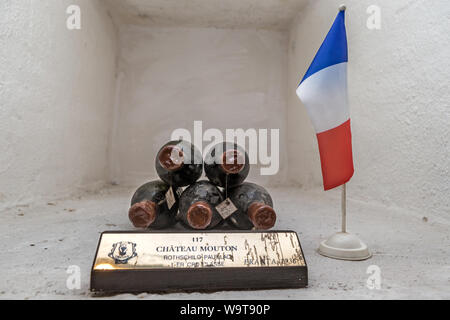 Chateau Mouton 1936 Museum und Lagerbereich Issilkul Weingut Chisinau Moldawien Stockfoto