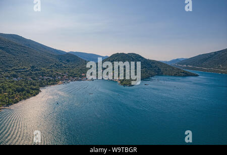 Luftaufnahme von Mali Ston Bay Stockfoto