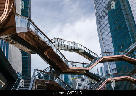 USA New York City, Wohn- und Geschäftshäuser Hochhäuser in der Nähe des Hudson Yards Subway auf der west Side von Manhattan, New York City, 19. Juni Stockfoto