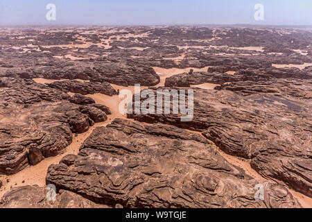 Wüste Landschaft, Dedan, Medina, Saudi-Arabien Stockfoto