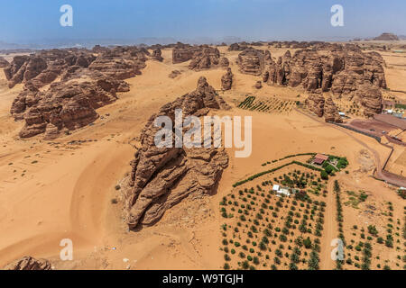 Luftaufnahme von Dedan, Riad, Saudi-Arabien Stockfoto