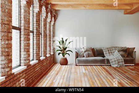 Modernes Wohnzimmer mit Sofa und Möbel Stockfoto