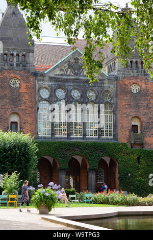 Königliche Bibliothek, Garten, und der Königlichen Bibliothek, Kopenhagen Dänemark Skandinavien Europa Stockfoto