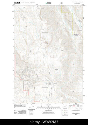 USGS Topo Karte Oregon Mount Fanny 20110824 TM Wiederherstellung Stockfoto