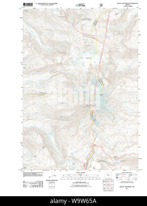 USGS Topo Karte Oregon Mount Jefferson 20110811 TM Wiederherstellung Stockfoto