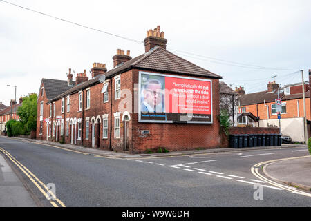 Reklametafeln mit Brexit Plakat mit einem Bild von Michael Gove Stockfoto