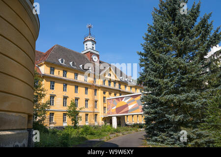 Ehemaligen historischen Hauptsitz Kasernen, aufgegeben durch die russische Armee im Jahr 1994, bekannt als "Haus der Offiziere" oder "Haus der Offiziere", Wünsdorf, Stockfoto