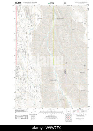 USGS Topo Karte Oregon Mount Moriah 20110824 TM Wiederherstellung Stockfoto