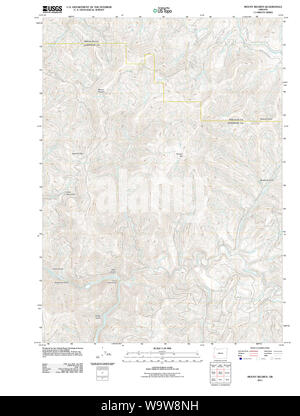 USGS Topo Karte Oregon Mount Ruben 20110831 TM Wiederherstellung Stockfoto