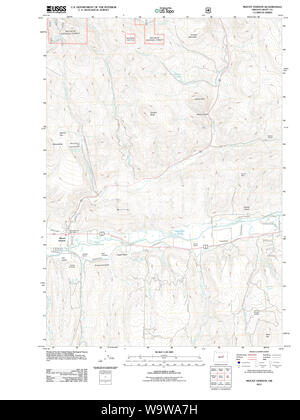 USGS Topo Karte Oregon Mount Vernon 20110824 TM Wiederherstellung Stockfoto