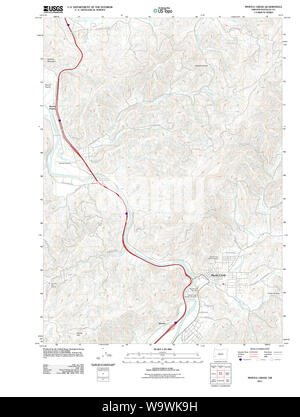USGS Topo Karte Oregon Myrtle Creek 20110824 TM Wiederherstellung Stockfoto