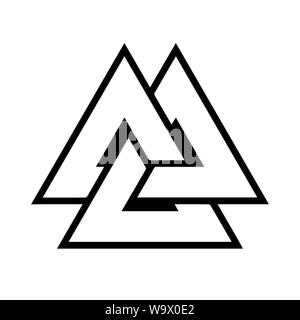 Valknut 3 (weiß) Stockfoto