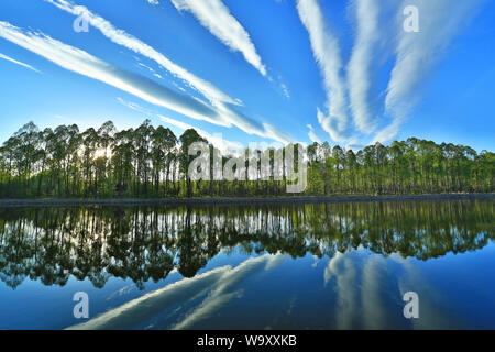 Die größere hinggan Berge Wald See Landschaft Stockfoto